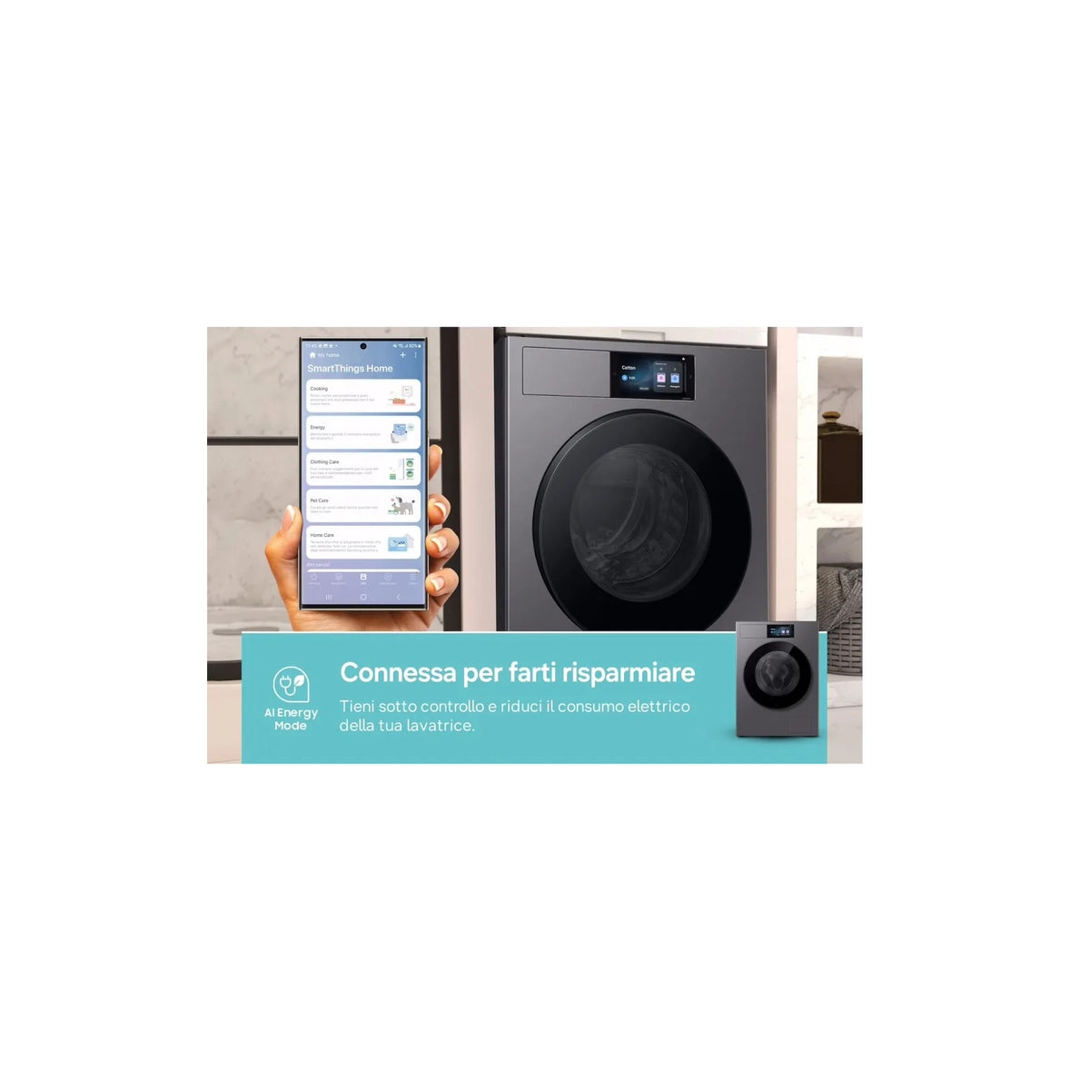Samsung WF90H09C4ST2 Lavatrice 9 kg 1400 giri classe A - Colore Nero