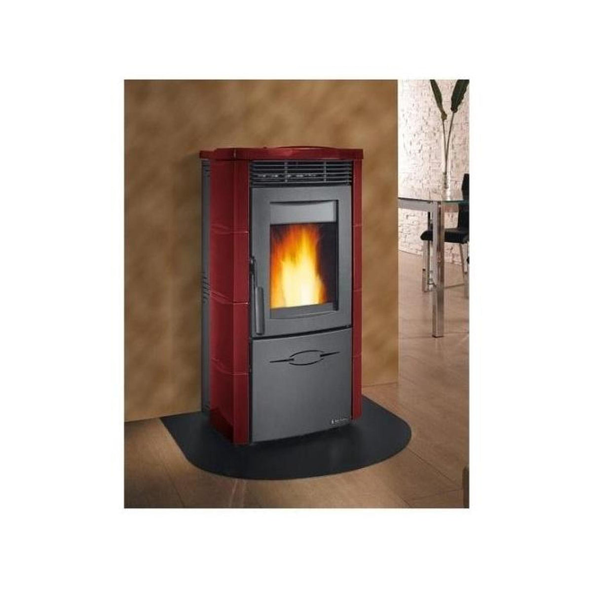 Dal Zotto VALLY IDRO STEEL Stufa a Pellet 10 KW - Bordeaux