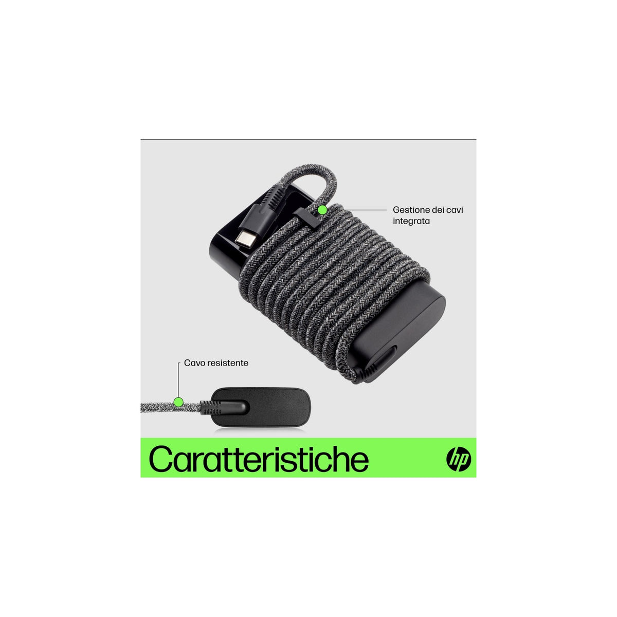 Hp 671R2AA 	Alimentatore Usb-C da 65W compatibile con Notebook, Tablet, Smartphone HP