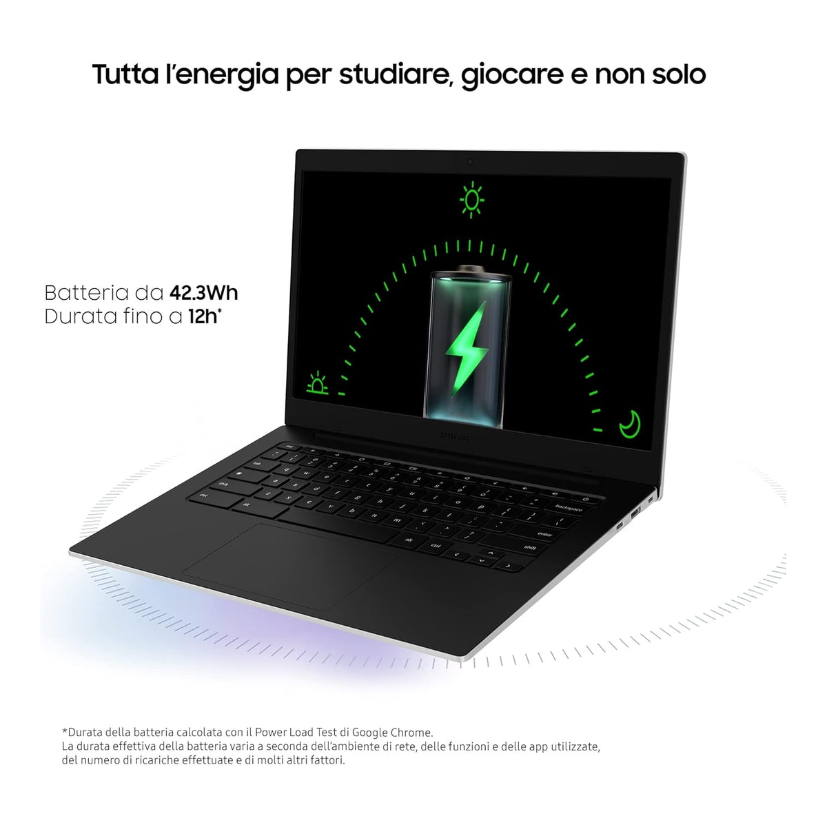 Samsung XE340XDA-KA1I GALAXY Chromebook GO 14" Chrome OS, Processore Intel Celeron RAM 4Gb Memoria 64Gb - Silver