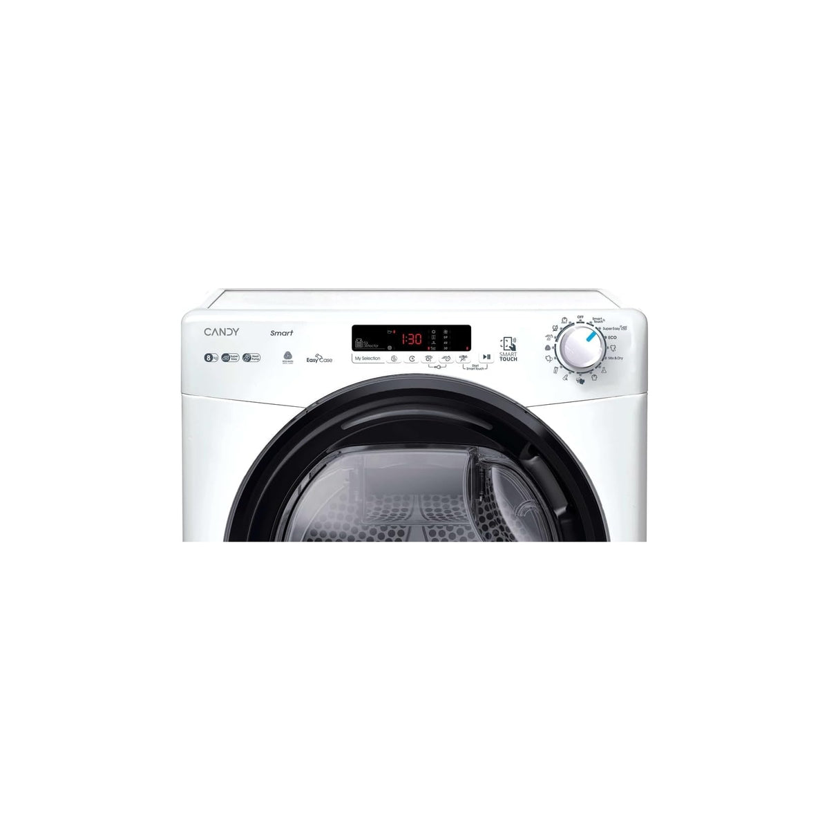 Candy CS EH8N1DBE-S Asciugatrice Pompa di Calore 8kg NFC Classe E Bianca - CSEH8N1DBES