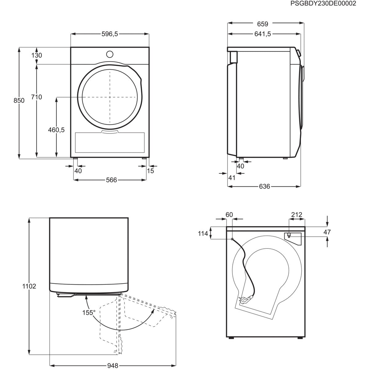 Electrolux EW7H4E10BY Asciugatrice 10kg UltraCare 3DSense Classe B - EW7H4E10Y