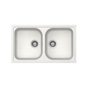 SCHOCK FOMN200A01 LAVELLO DA INCASSO 2 VASCHE 86X50 CM BIANCO