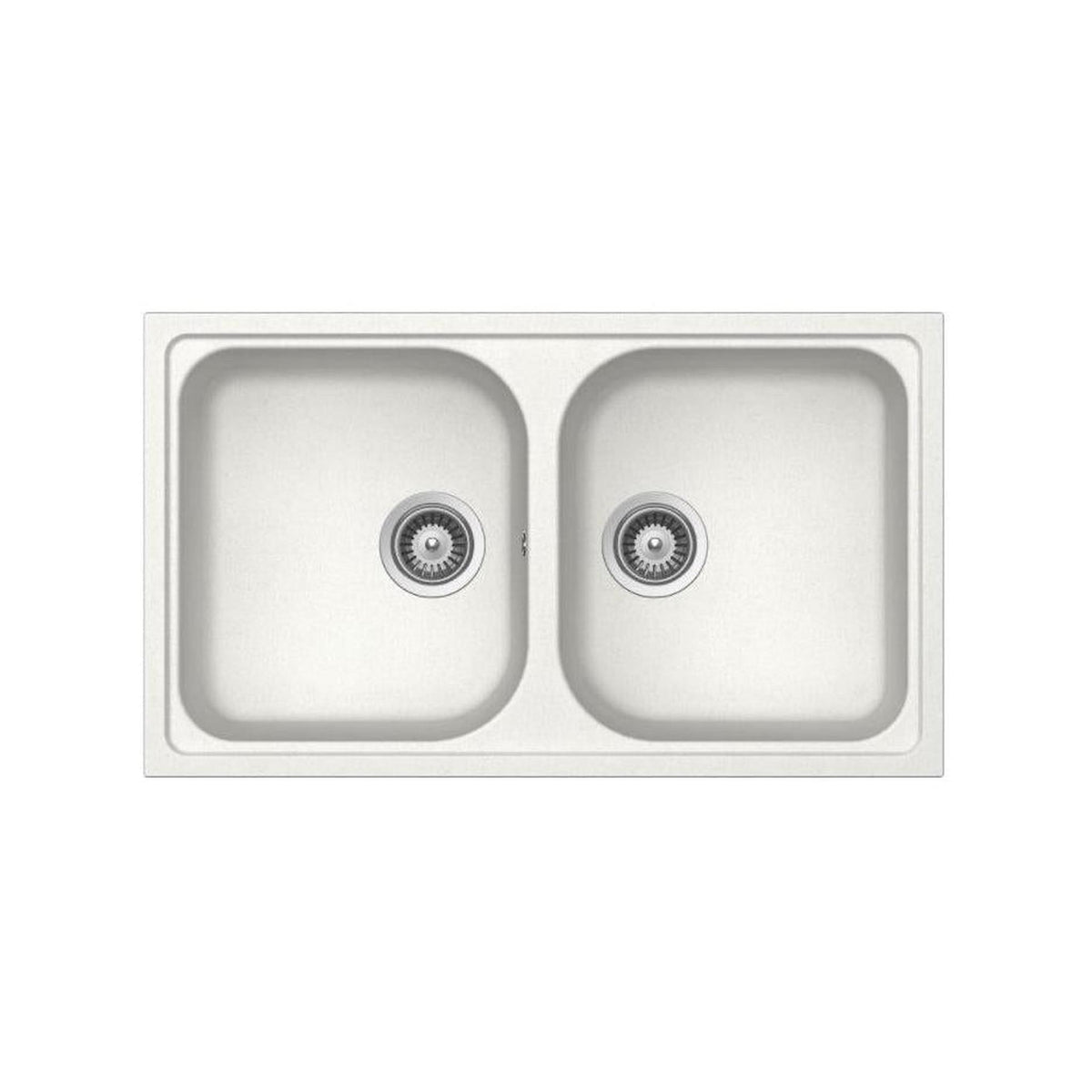 SCHOCK FOMN200A01 LAVELLO DA INCASSO 2 VASCHE 86X50 CM BIANCO