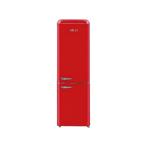 AKAI CLASS301KRD FRIGORIFERO COMBINATO LINEA RETRO' 250LT CLASSE E COLORE ROSSO