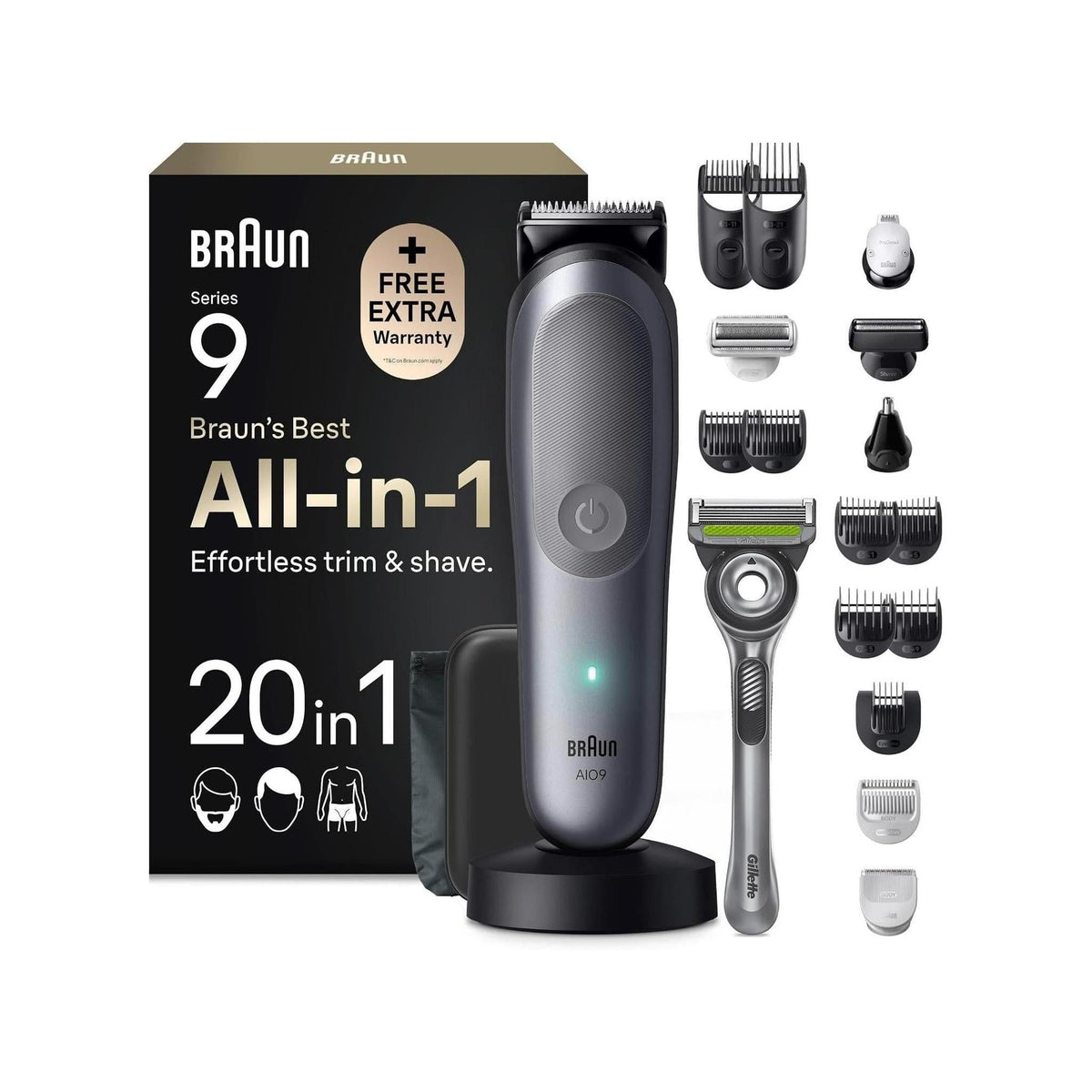 Braun AIO9540 All-in-One Series 9 Rasoio 20in1