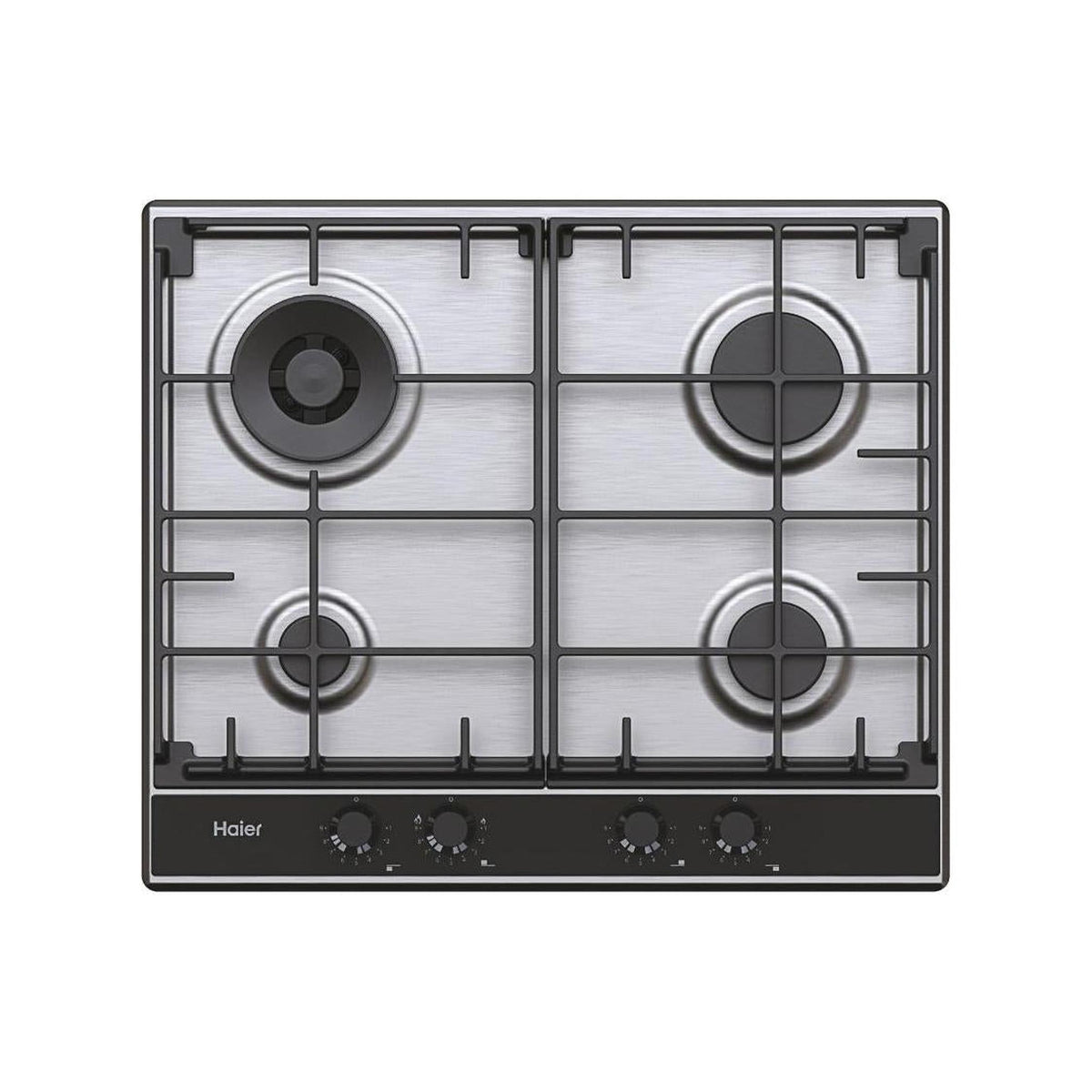 HAIER HAHG6BR4S2X PIANO COTTURA DA INCASSO 60CM GRIGLIE IN GHISA INOX