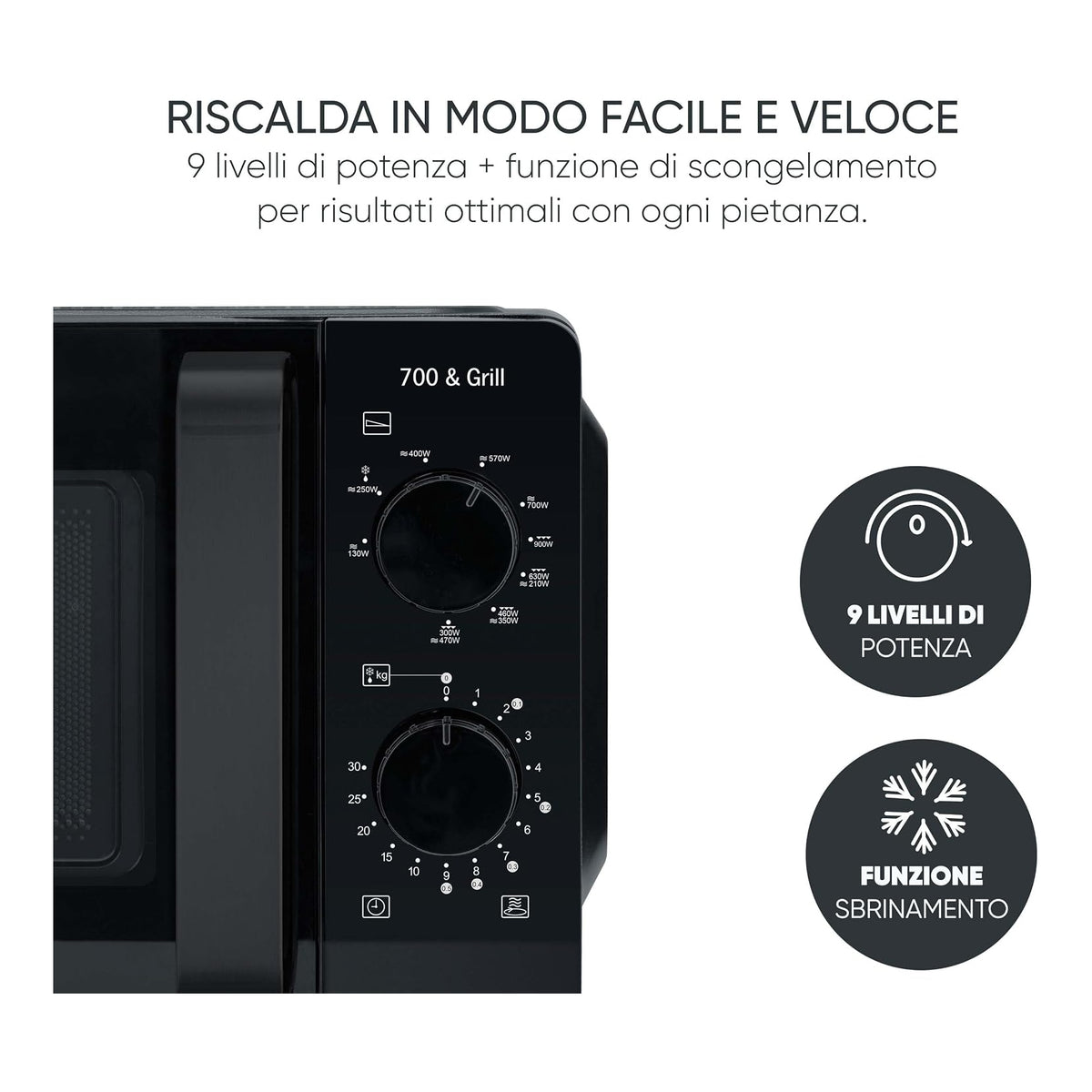 Severin MW9182 forno a microonde con grill 19L 700W nero