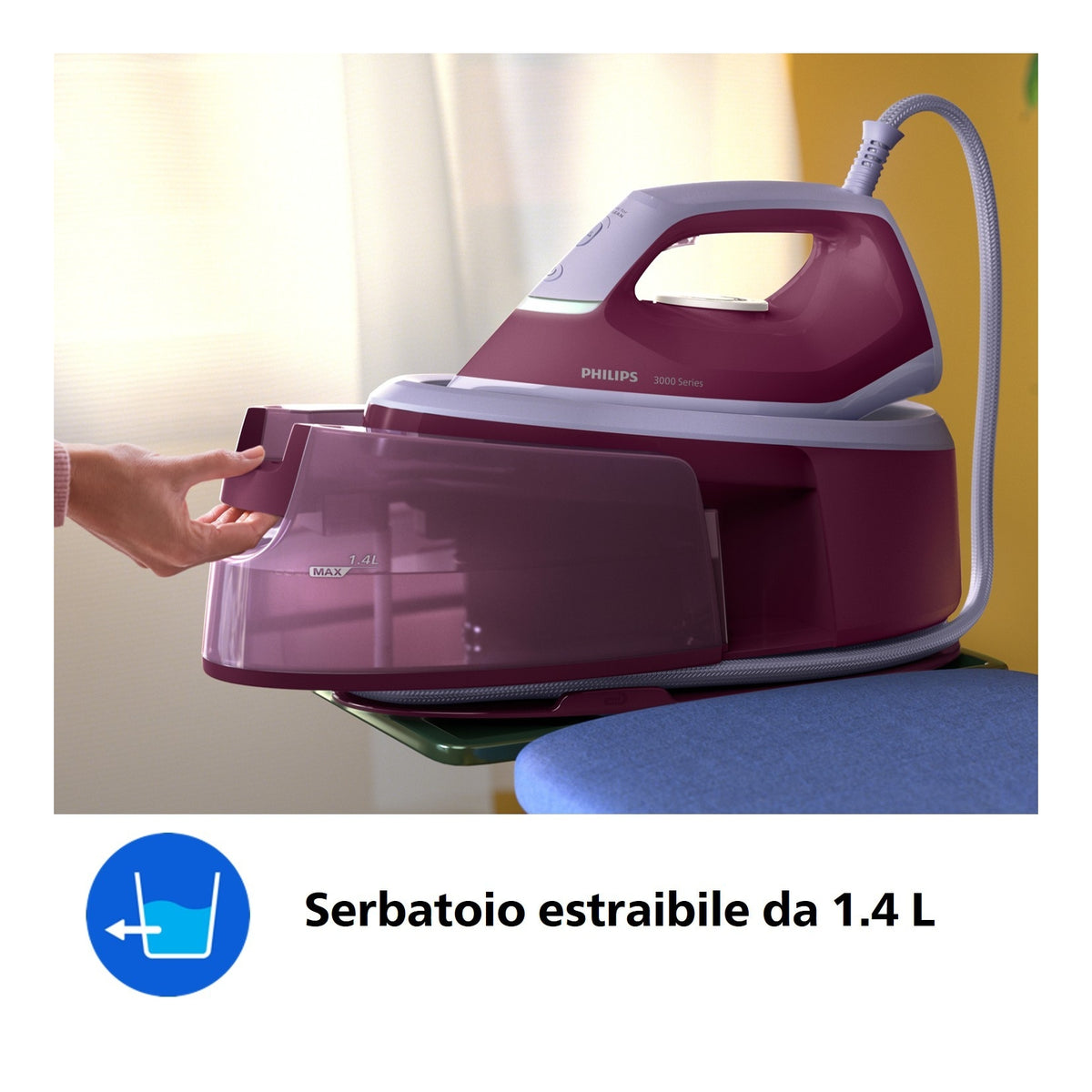 Philips PSG3001/30 ferro da stiro con caldaia 2400W serbatoio 1,4L