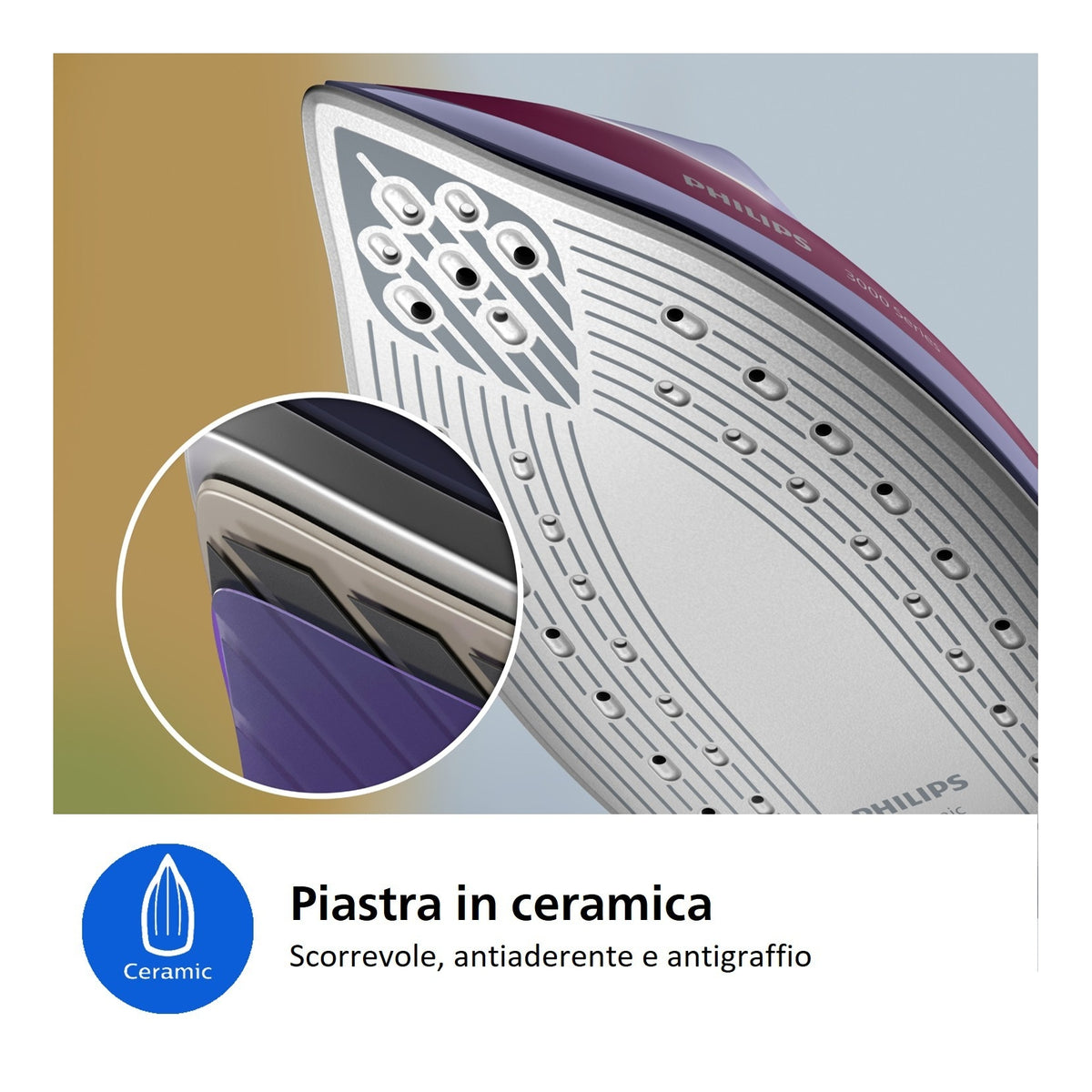 Philips PSG3001/30 ferro da stiro con caldaia 2400W serbatoio 1,4L