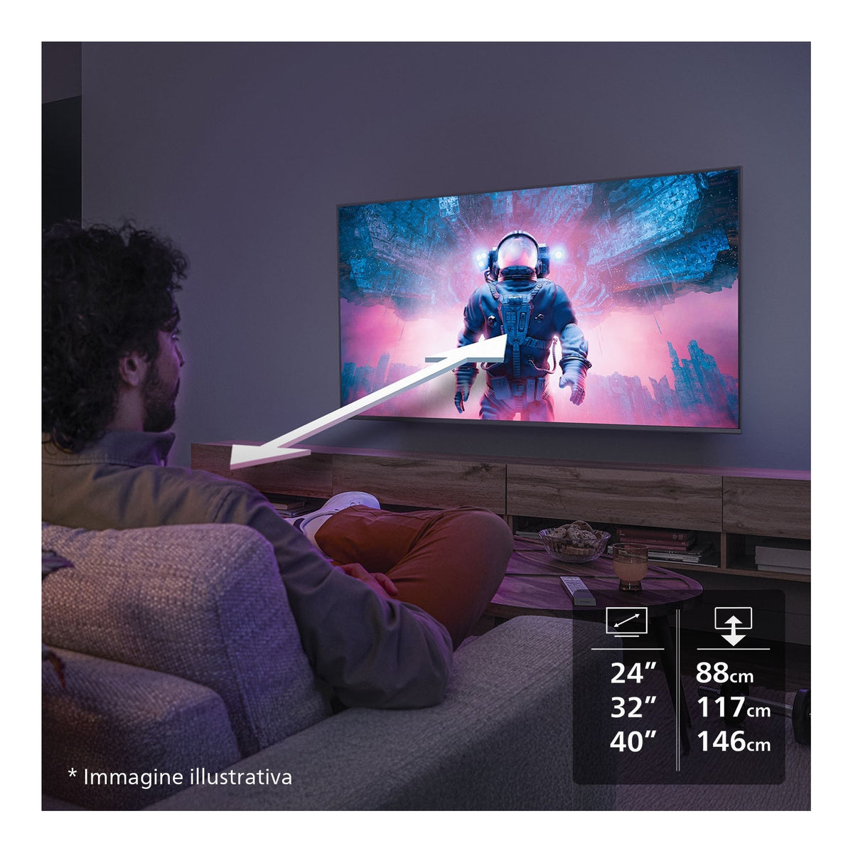 Philips 24PHS6050/12 Smart TV LED HD READY 24" Nero