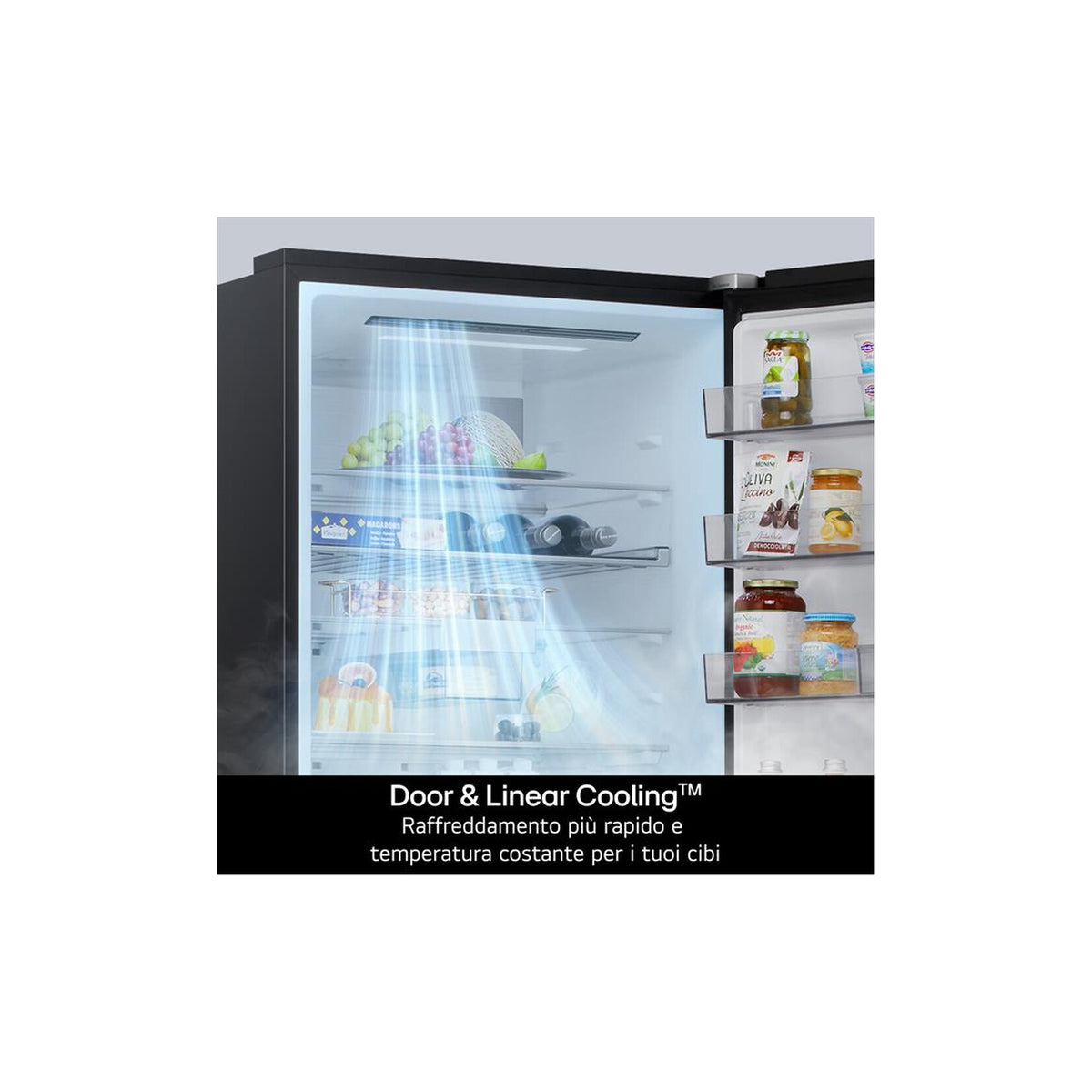 LG GBBS726BEV FRIGORIFEERO COMBINATO 375LT NO FROST CLASSE B COLORE NERO