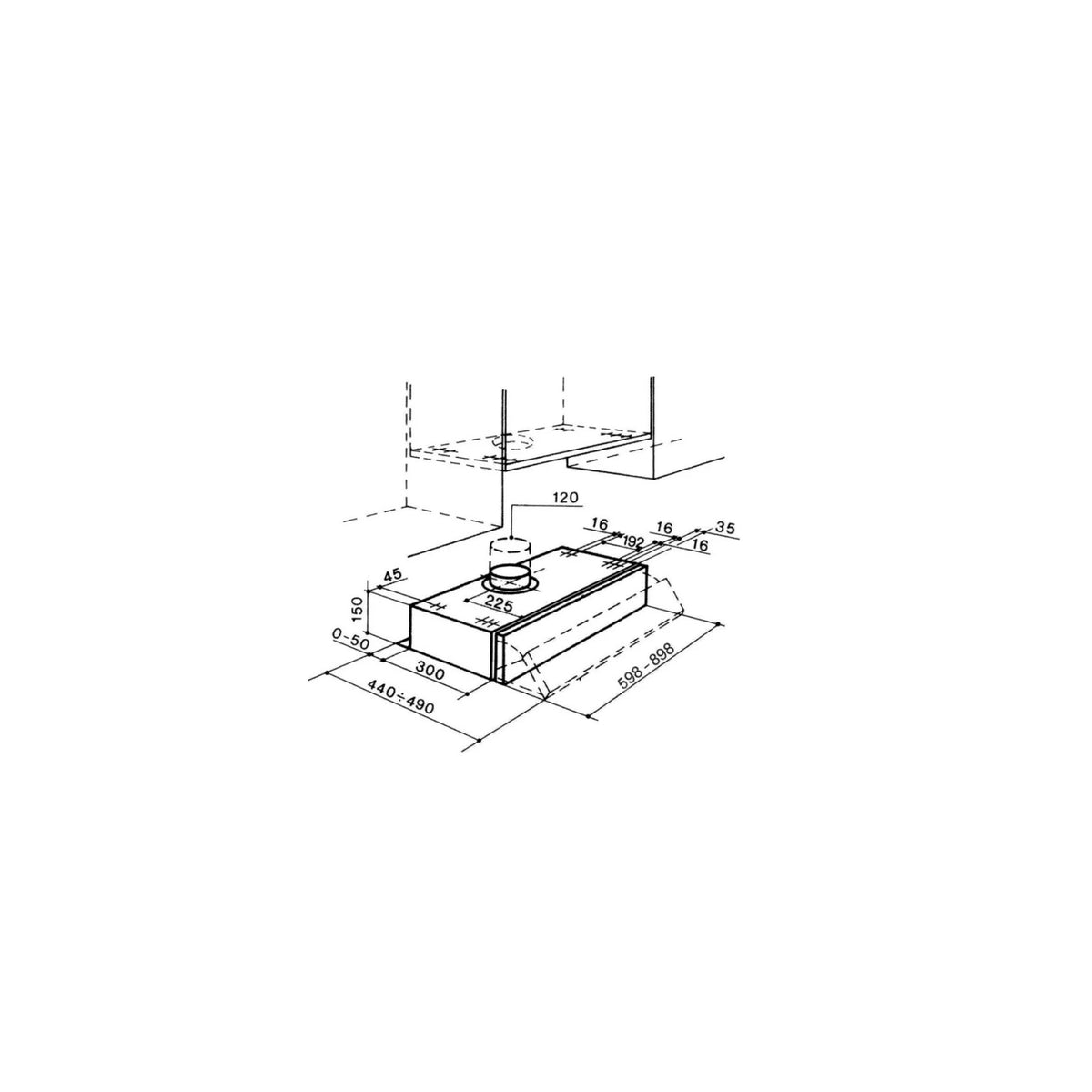 FABER 2152 SRM LG A60 Cappa sottopensile aspirante 60cm inox - 315.0547.814