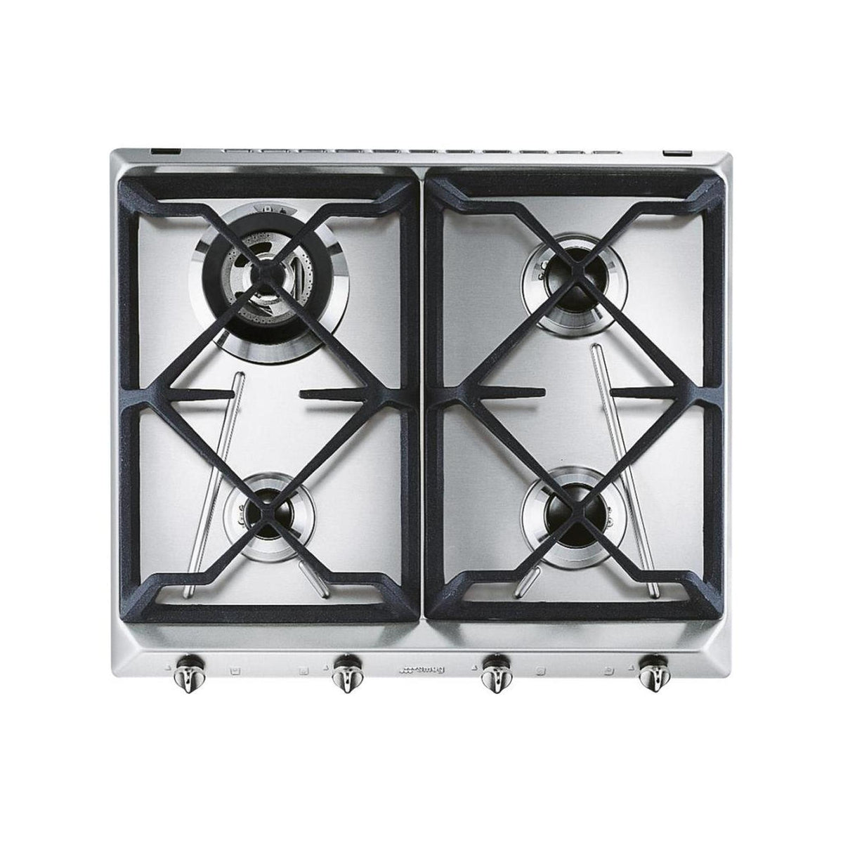 SMEG SRV564GH3 PIANO COTTURA DA INCASSO 60CM 4 FUOCHI A GAS GRIGLIE IN GHISA INOX