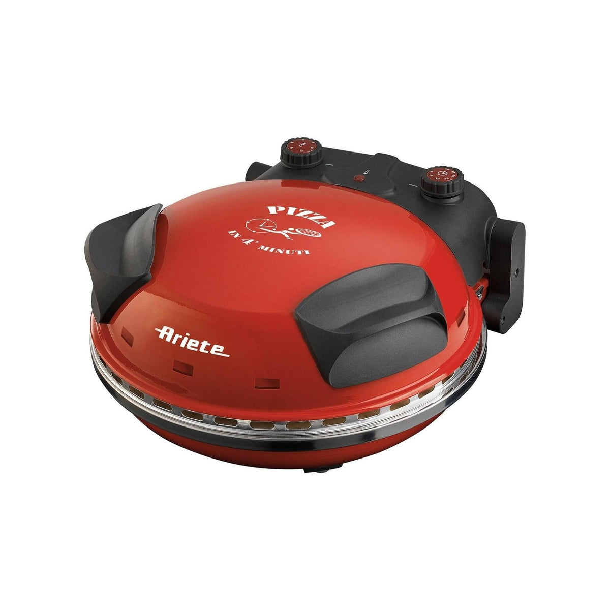 ARIETE 909 PIZZA PARTY DA GENNARO 1200W PIASTRA IN PIETRA PIZZA PRONTA IN 4 MINUTI COLORE ROSSO