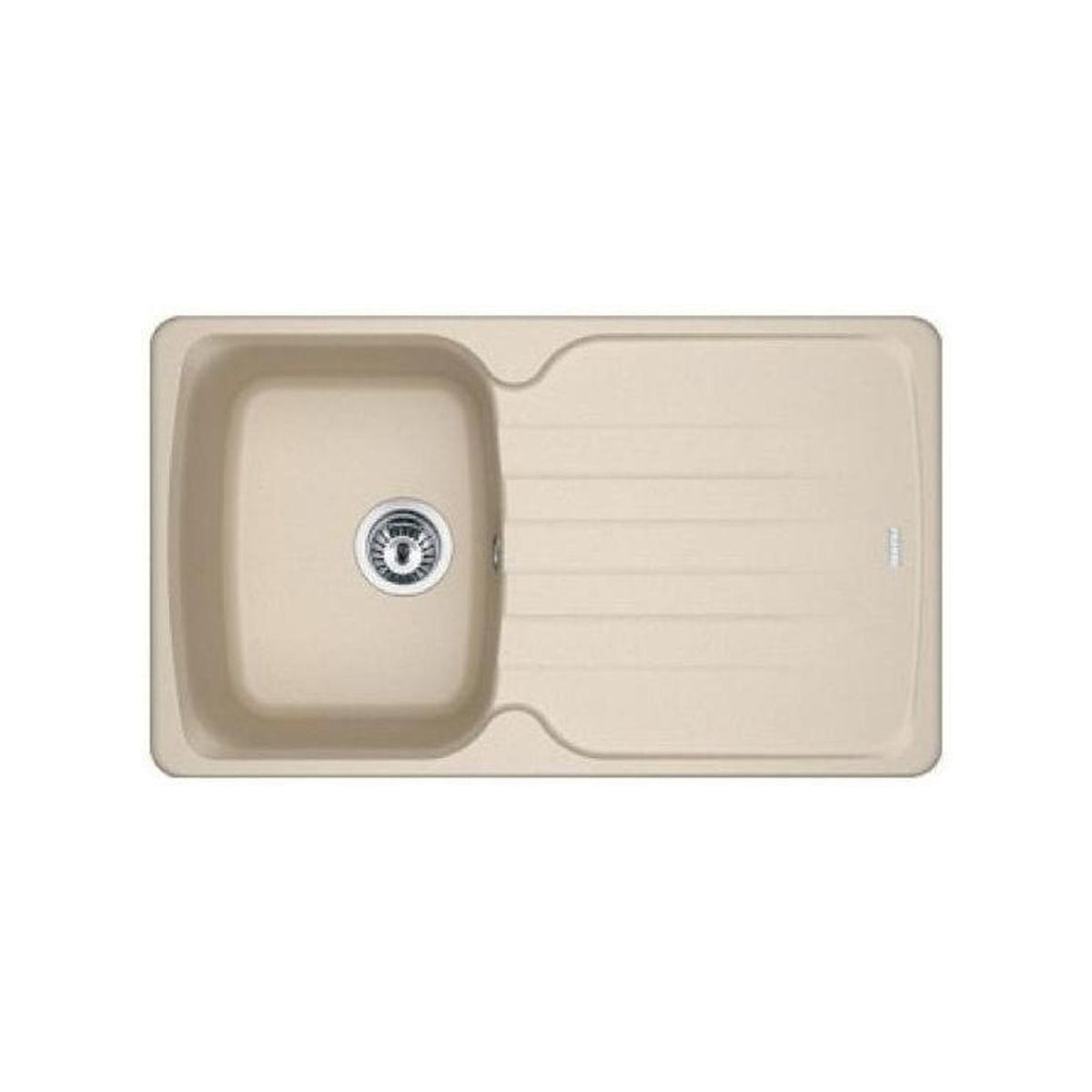 FRANKE AZG 611-86 LAVELLO DA INCASSO 1 VASCA + GOCCIOLATOIO REVERSIBILE IN FRAGARANITE COLORE AVENA - 114.0489.933