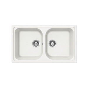 SCHOCK FOMN200A07 LAVELLO DA INCASSO 2 VASCHE 86X50 CM BIANCO