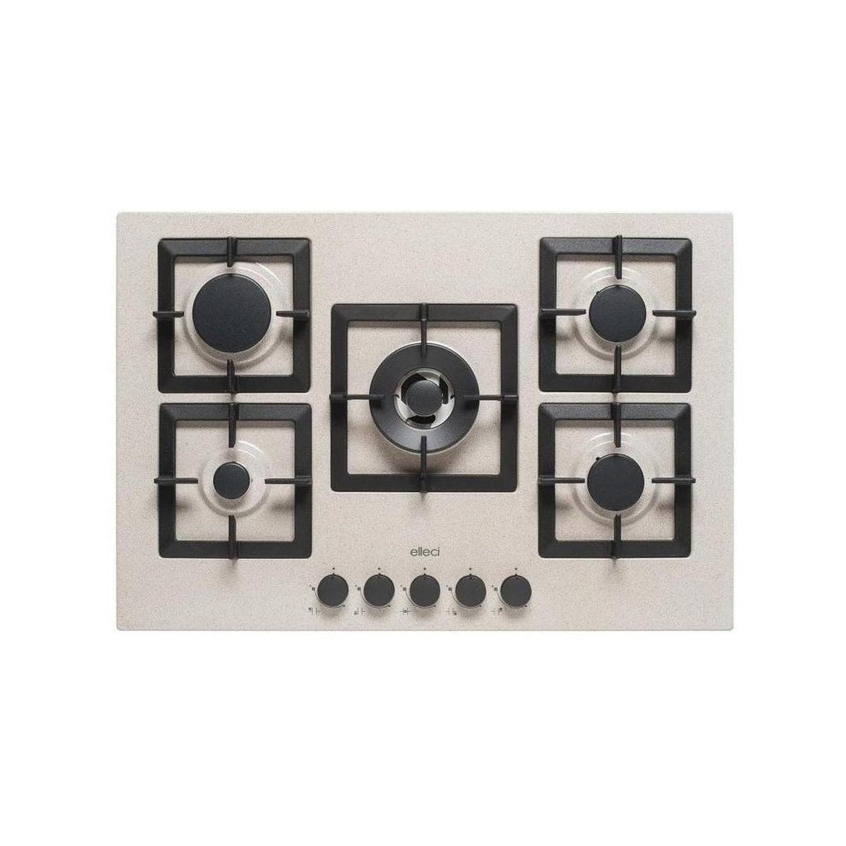 ELLECI PGSP75151CS PIANO COTTURA DA INCASSO 75CM 5 FUOCHI A GAS IN GRANITEK AVENA
