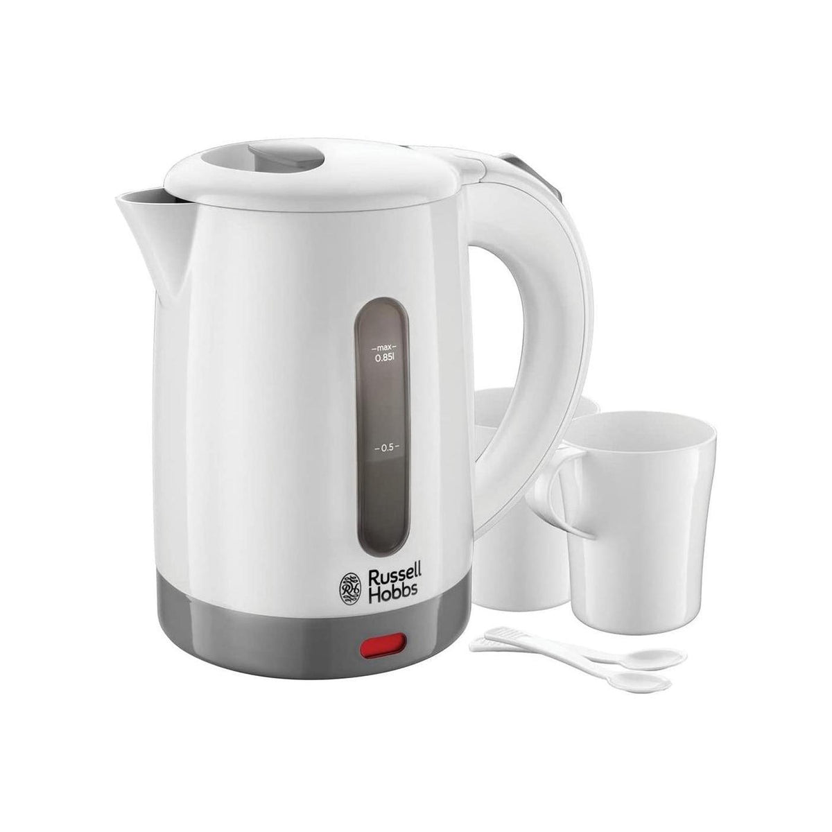 RUSSELL HOBBS 23840-70 BOLLITORE DA VIAGGIO 1000W 0,85LT 2 TAZZE COLORE GRIGIO/BIANCO - PROMO