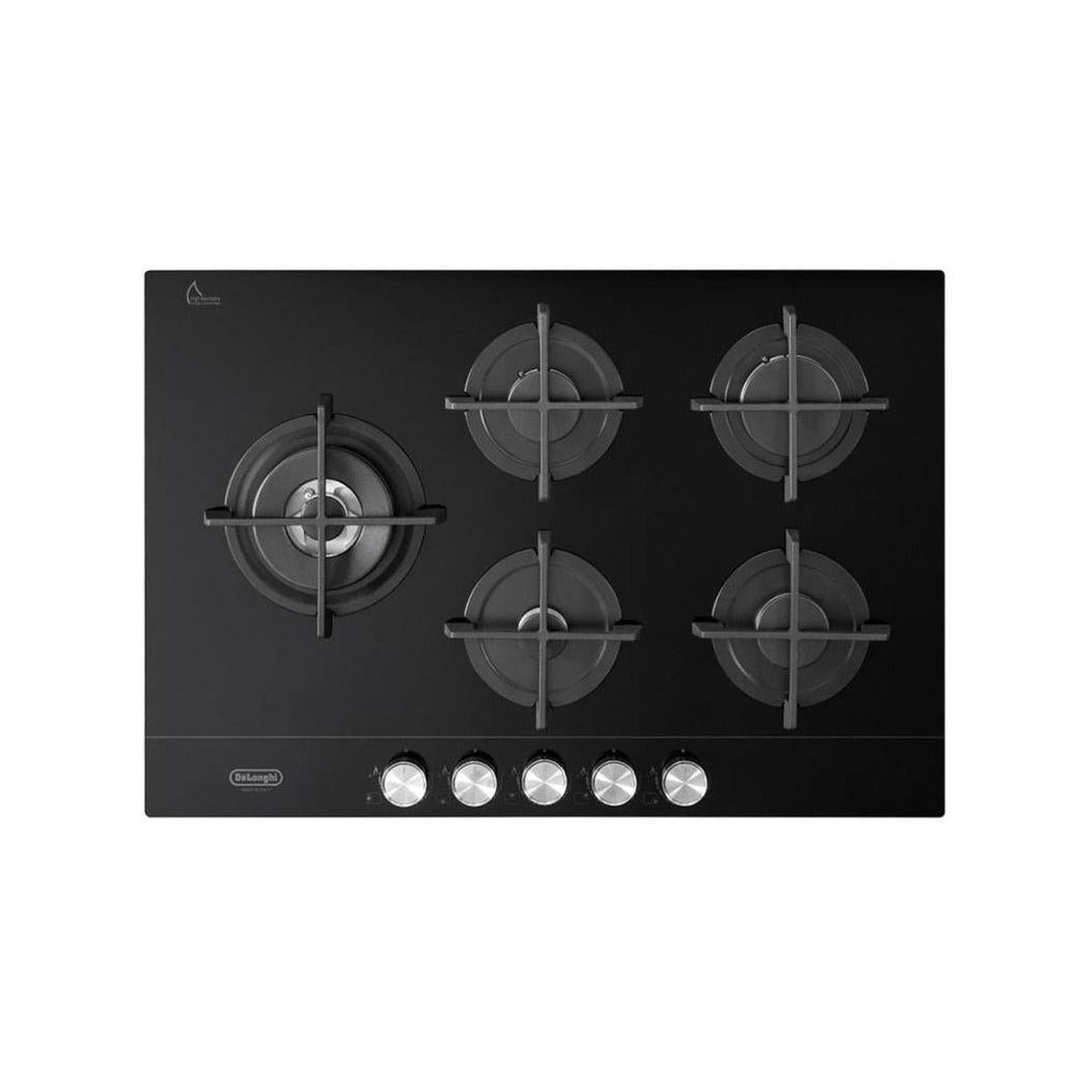 DE LONGHI NSL575DNCM PIANO COTTURA DA INCASSO 75CM 5 FUOCHI A GAS IN VETRO NERO