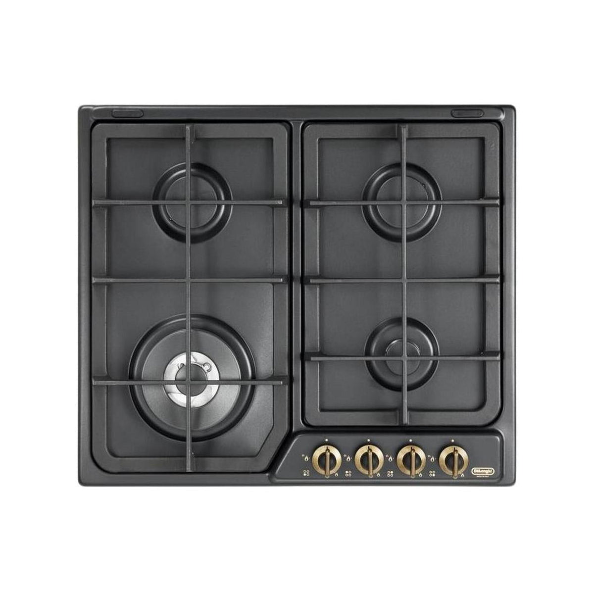 DE LONGHI ANF46PRO PIANO COTTURA 60CM 4 FUOCHI A GAS COLORE ANTRACITE