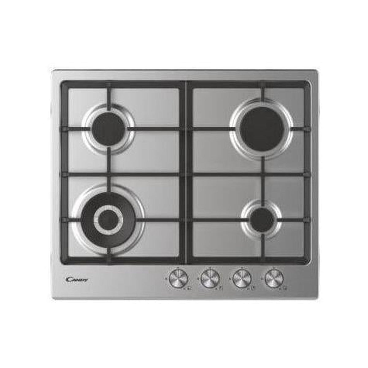 CANDY CHG6BF4WEX PIANO COTTURA 60CM 4 FUOCHI GRIGLIE IN GHISA INOX