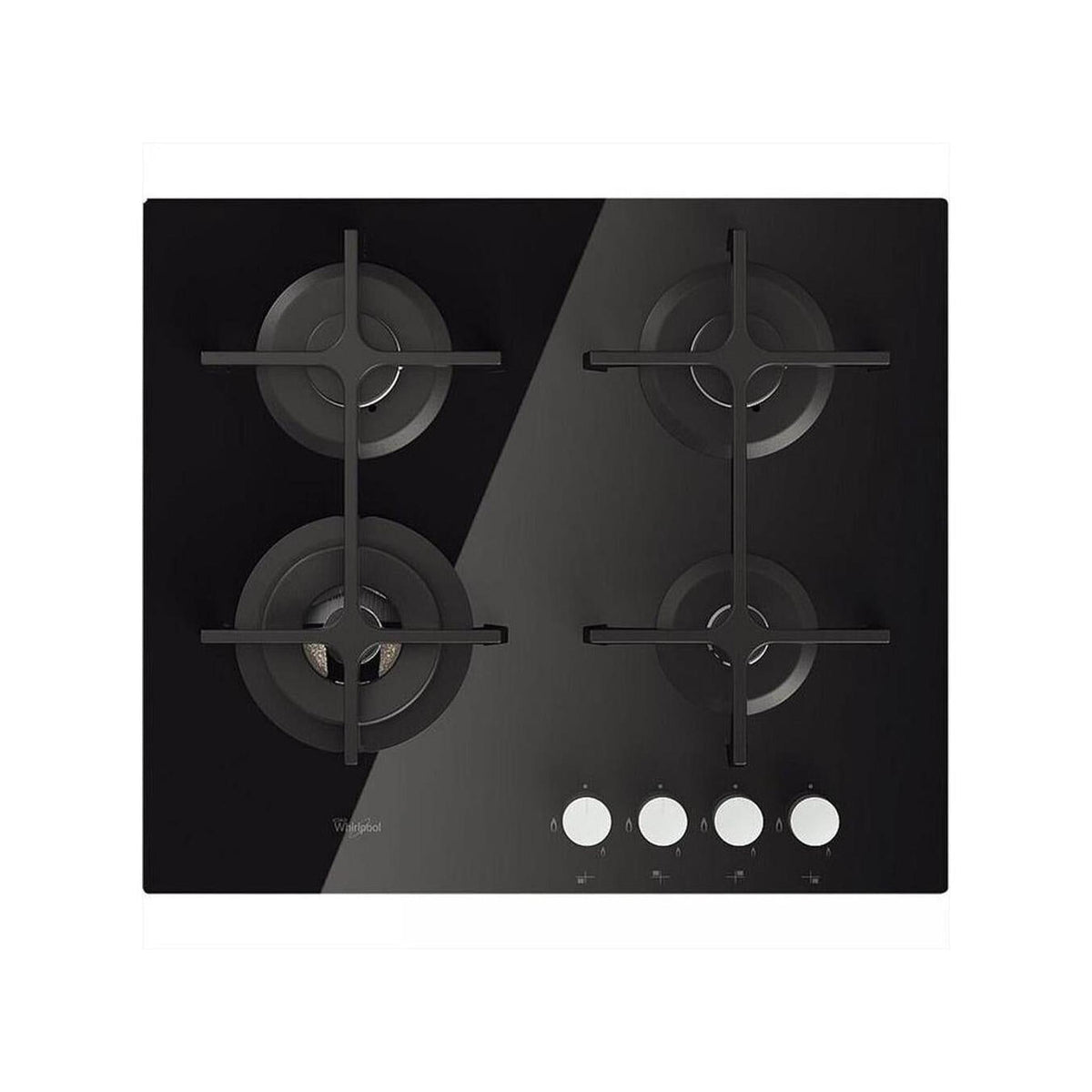 WHIRLPOOL GOA 6423/NB PIANO COTTURA DA INCASSO 60CM 4 FUOCHI A GAS IN CRISTALLO NERO - GOA6423/NB - PROMO