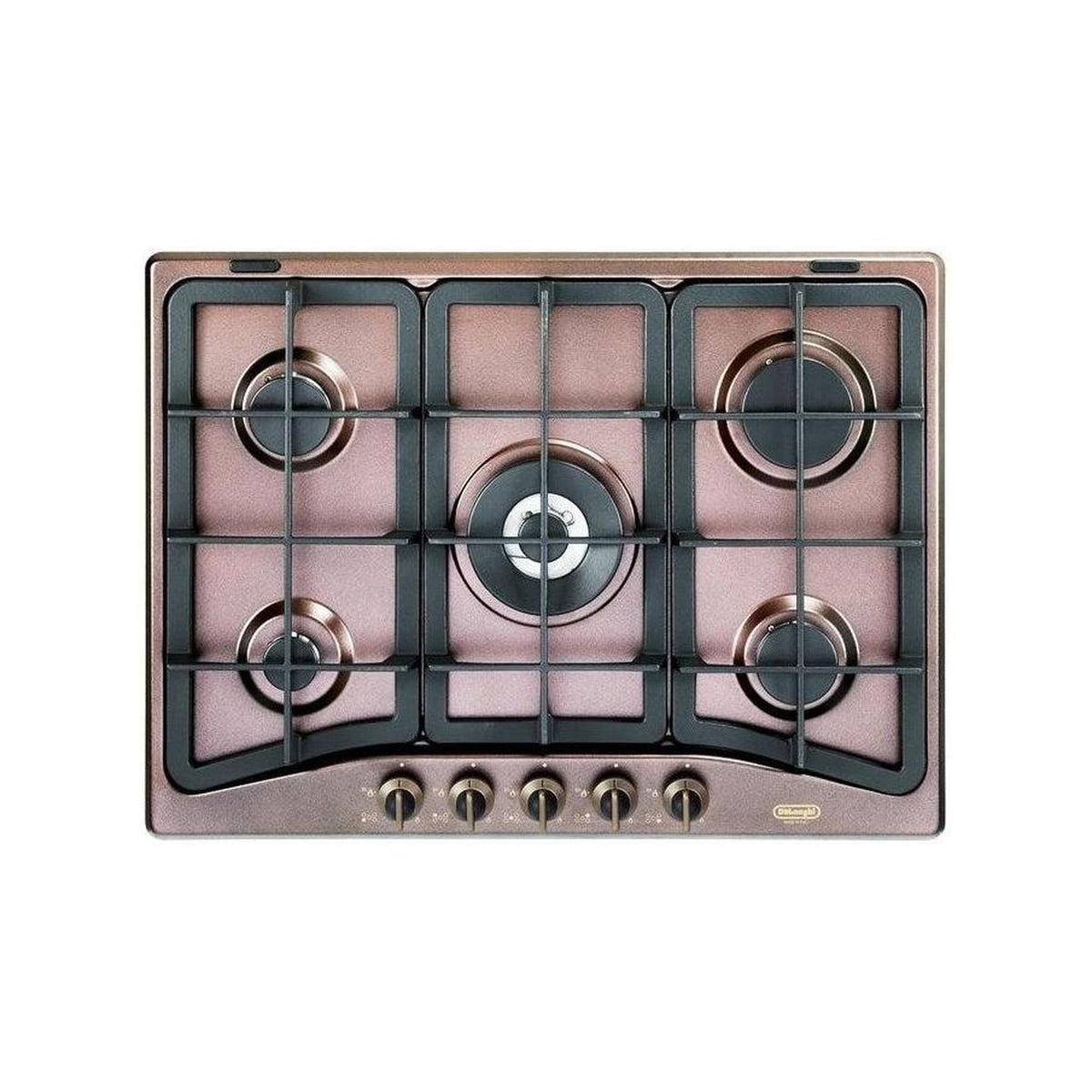 DE LONGHI ROF57PRO PIANO COTTURA 70CM 5 FUOCHI A GAS COLORE RAME