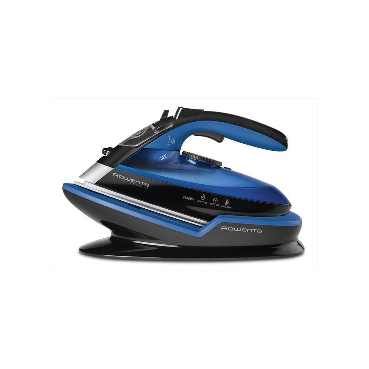 ROWENTA DE5010 FERRO DA STIRO A VAPORE SENZA FILI 2400W COLORE NERO/BLU - PROMO
