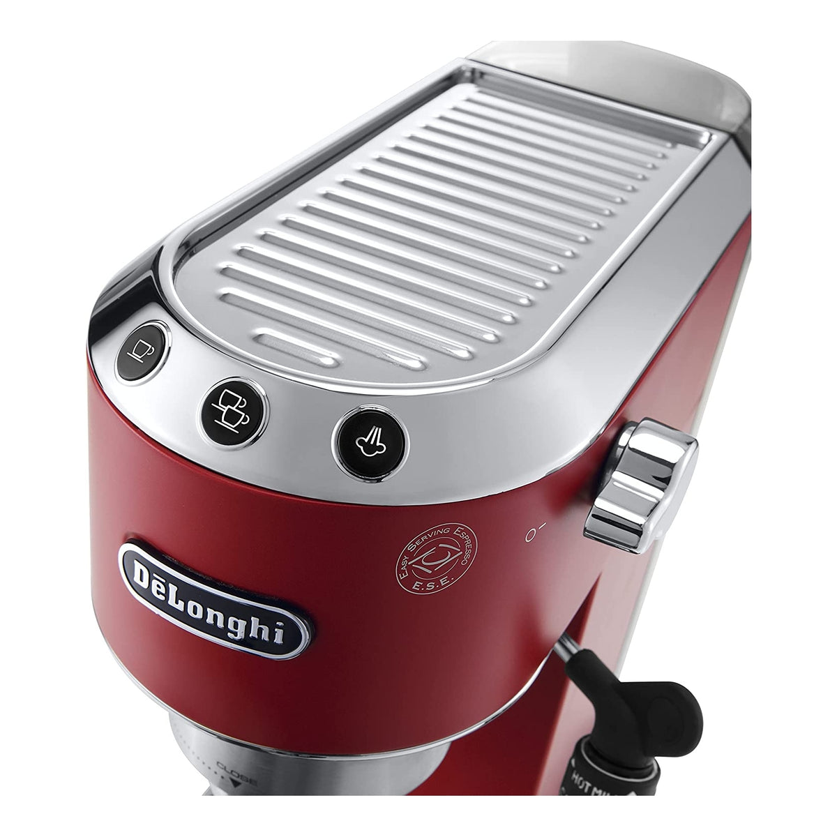 DE LONGHI DEDICA EC685.R MACCHINA DA CAFFE' PER CIALDE O MACINATO CAPPUCCINATORE COLORE ROSSO