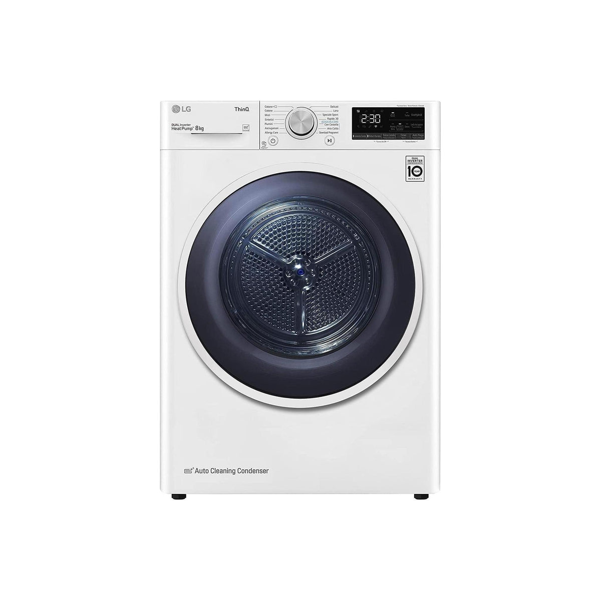 LG RH80V9AVHN ASCIUGATRICE SMART DUAL INVERTER A POMPA DI CALORE 8KG WIFI CLASSE C (EX A+++) - SUPER PROMO