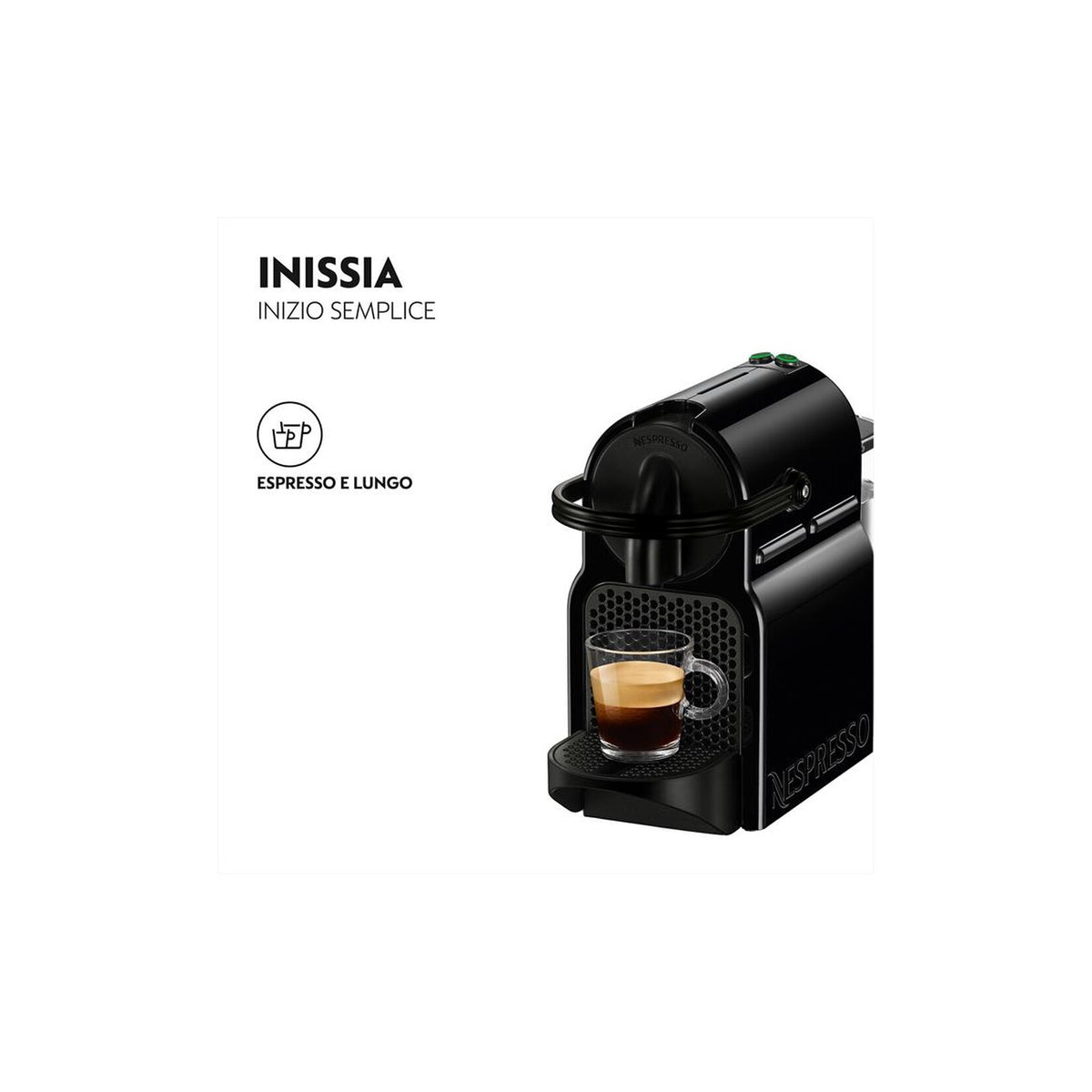 DE LONGHI EN80BAE INISSIA & AEROCCINO MACCHINA DA CAFFE' A CAPSULE NESPRESSO - NERO