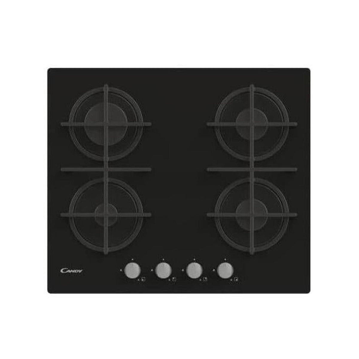 CANDY CVG6B PIANO COTTURA 60CM 4 FUOCHI A GAS IN VETRO NERO