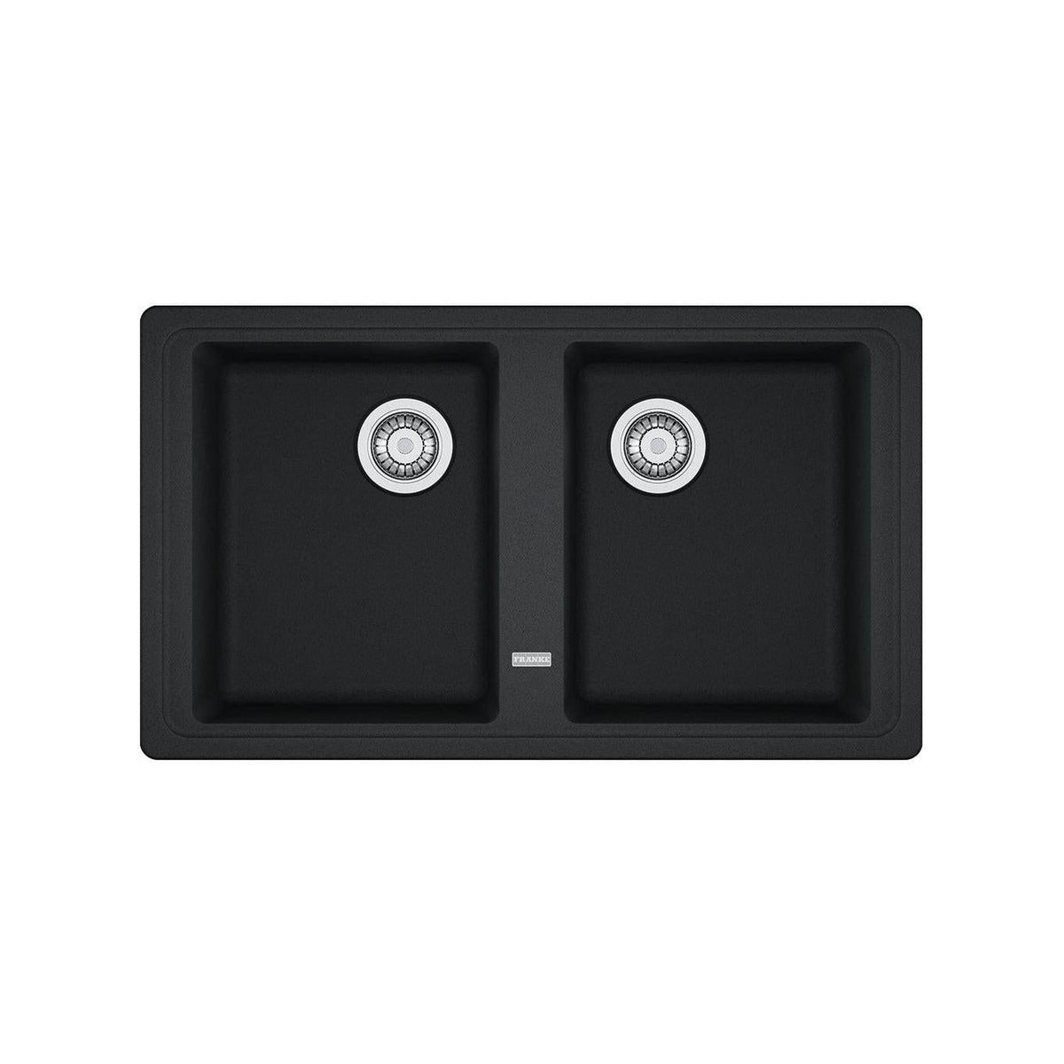 FRANKE BSG 620 LAVELLO 86X50CM 2 VASCHE IN FRAGRANITE NERO RIF. 114.0641.232