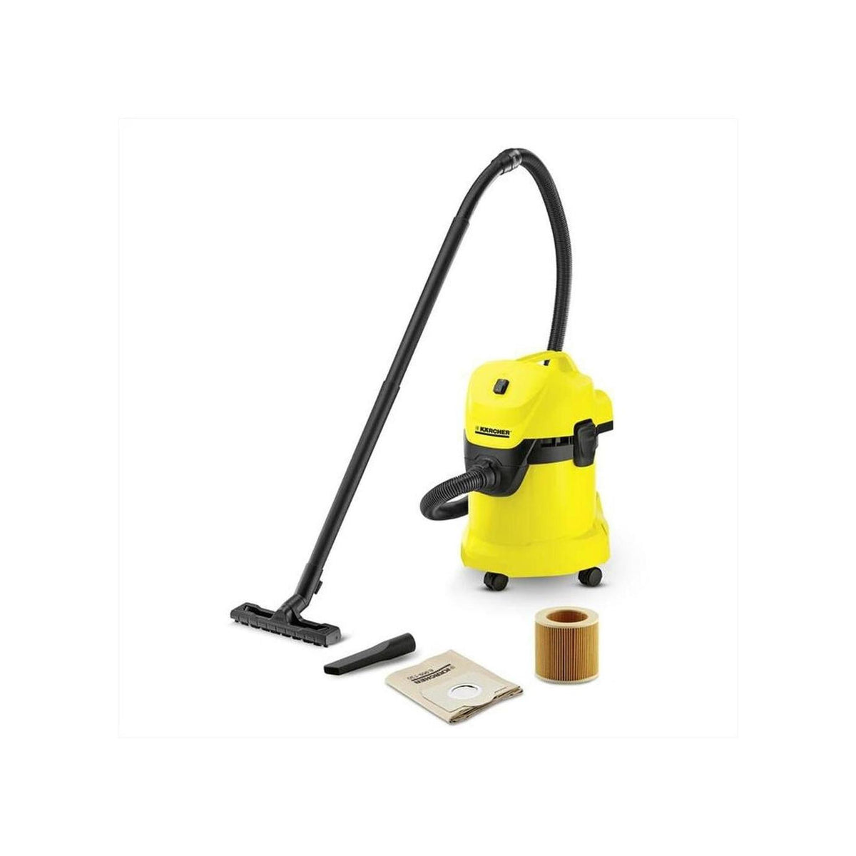 KARCHER KWD3 BIDONE ASPIRA SOLIDI/LIQUIDI 1000W SERBATOIO 17 LT CON SOFFIANTE COLORE GIALLO - PROMO