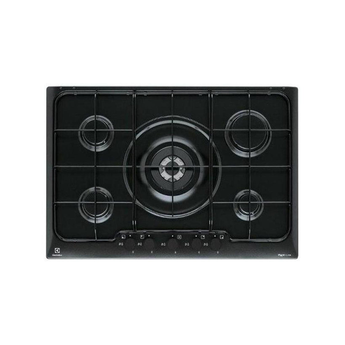 ELECTROLUX PN750UV PIANO COTTURA DA INCASSO SOFT 75CM 5 FUOCHI A GAS 1 BRUCIATORE WOK COLORE NERO - PROMO