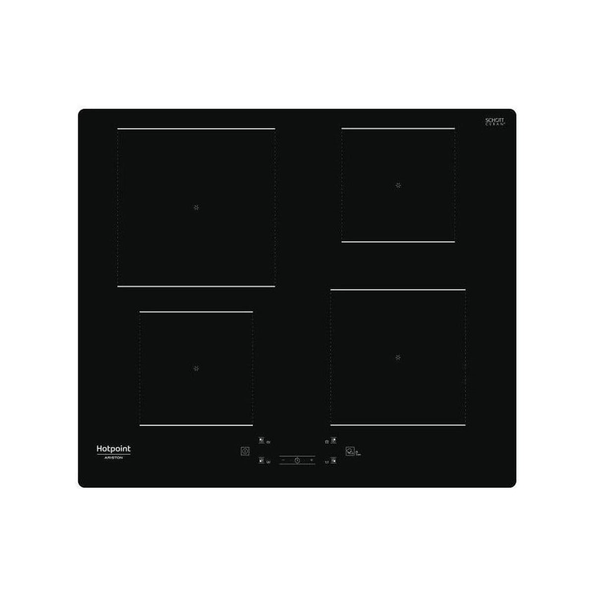 HOTPOINT HQ 5660S NE PIANO COTTURA A INDUZIONE 60 CM 4 ZONE COTTURA IN VETRO NERO - HQ5660SNE