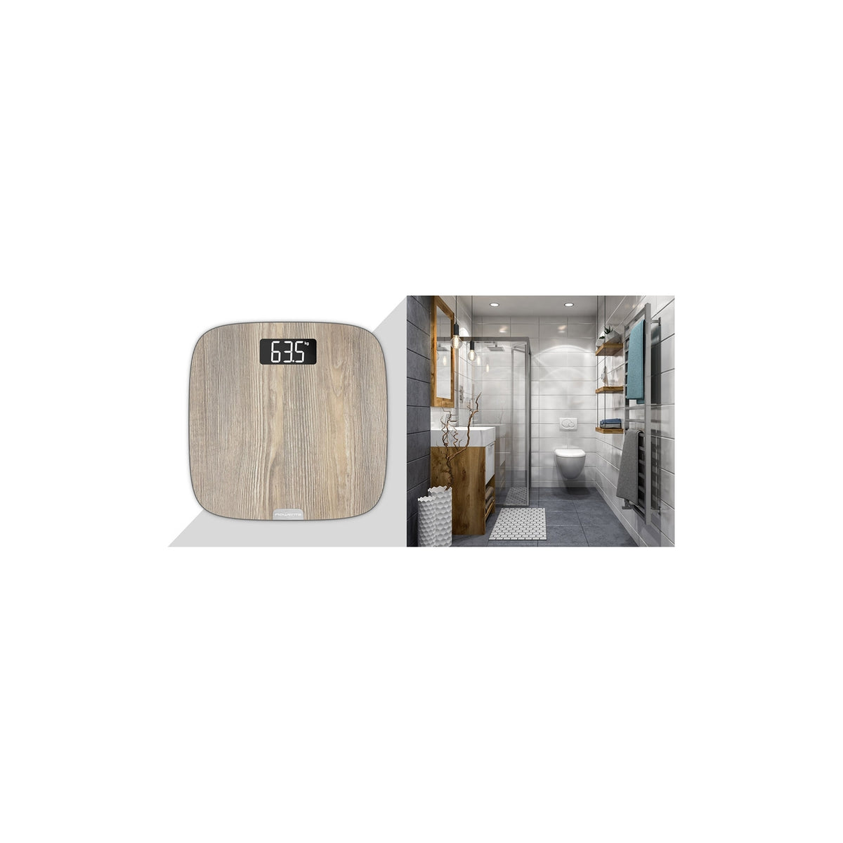 ROWENTA BS1600 BILANCIA PESAPERSONE ELETTRONICA MAX 160 KG IN LEGNO CHIARO - PROMO