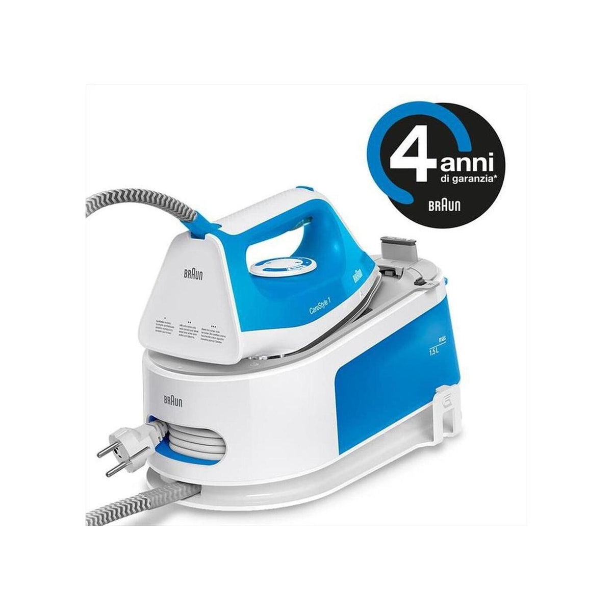 BRAUN IS1012BL FERRO DA STIRO CON CALDAIA 2400W CON VAPORE SERBATOIO 1,5 LT COLORE BIANCO/BLU - PROMO
