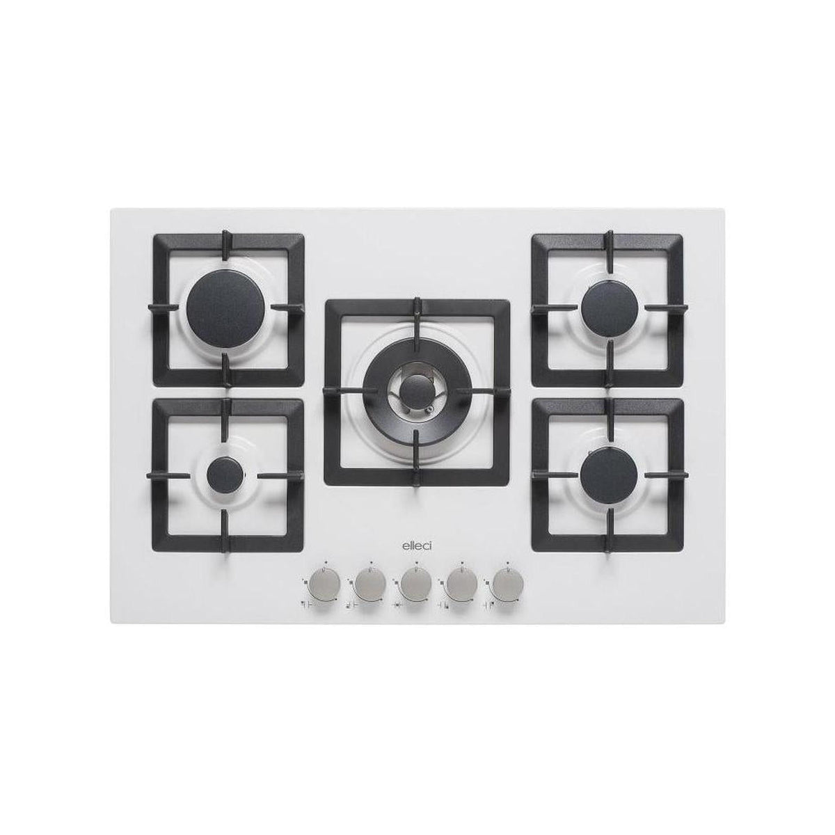 ELLECI PGSP75168CS PIANO COTTURA 75CM 5 FUOCHI A GAS COLORE BIANCO TITANO 68 - PROMO