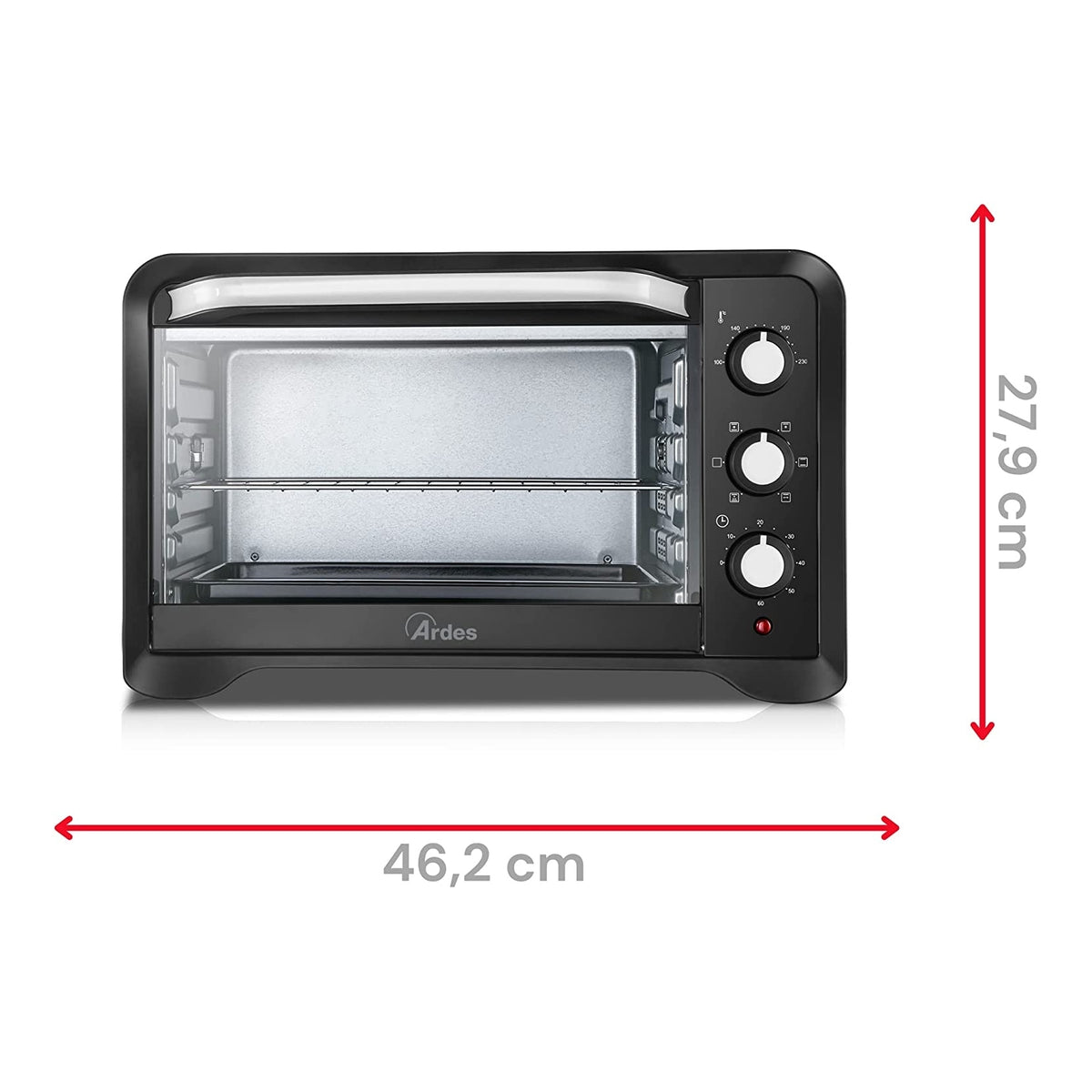 ARDES AR6222PB FORNETTO ELETTRICO VENTILATO 20 LT 1380 W COLORE NERO