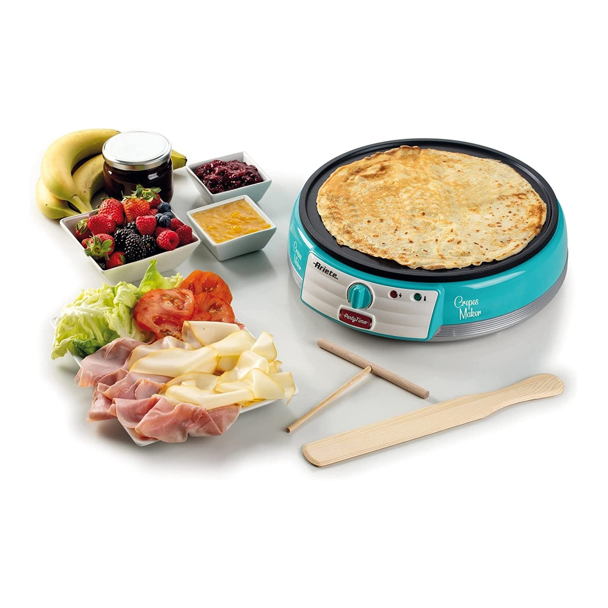 ARIETE 202 PIASTRA PER CREPES ANTIADERENTE COLORE CELESTE - PROMO