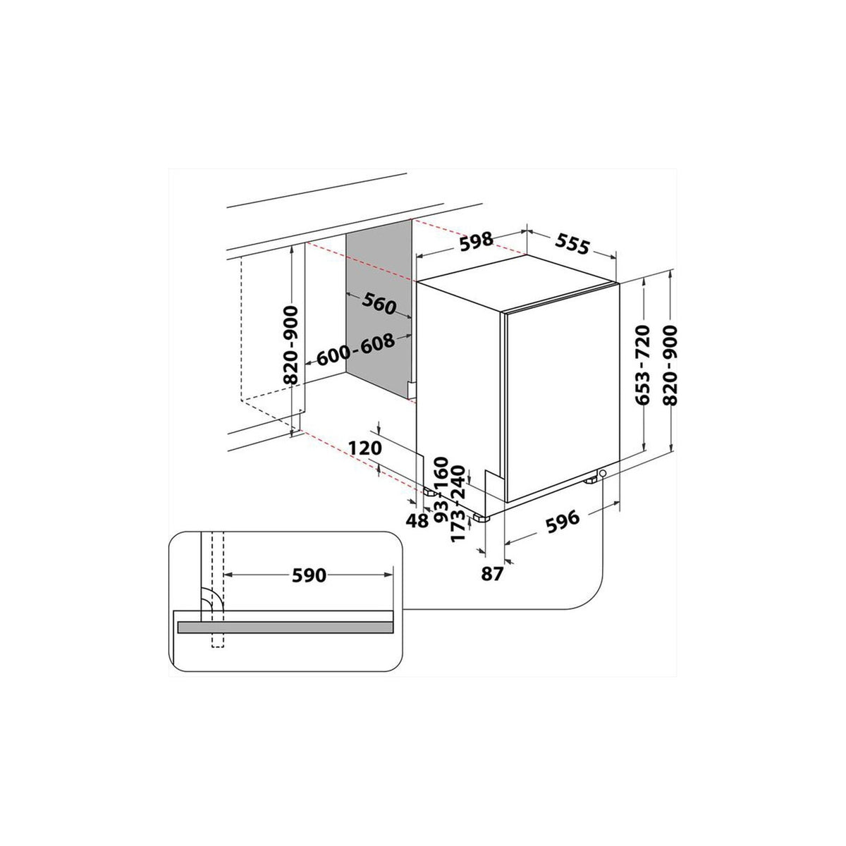 HOTPOINT ARISTON HIC 3C41 CW LAVASTOVIGLIE DA INCASSO A SCOMPARSA TOTALE 14 COPERTI 10 PROGRAMMI CLASSE C - HIC3C41CW