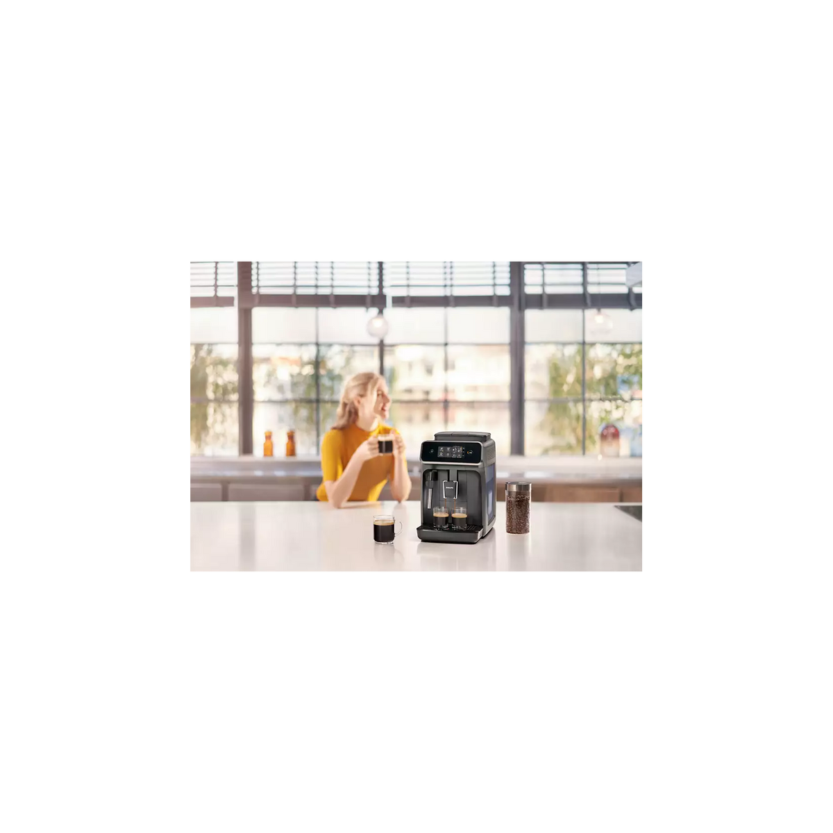 PHILIPS EP2224/10 SERIES 2200 MACCHINA DA CAFFÈ AUTOMATICA CON CHICCHI 2 TAZZE - ANTRACITE