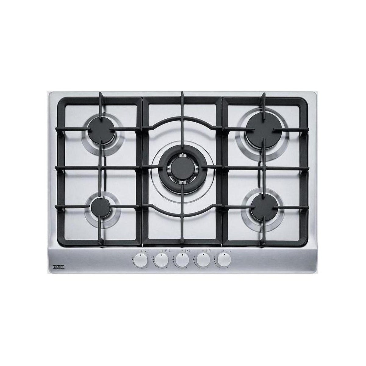 FRANKE FHSL7554GAVTCXSC - 106.0459.731 PIANO COTTURA 75 CM 5 FUOCHI A GAS GRIGLIE IN GHISA ACCIAIO INOX