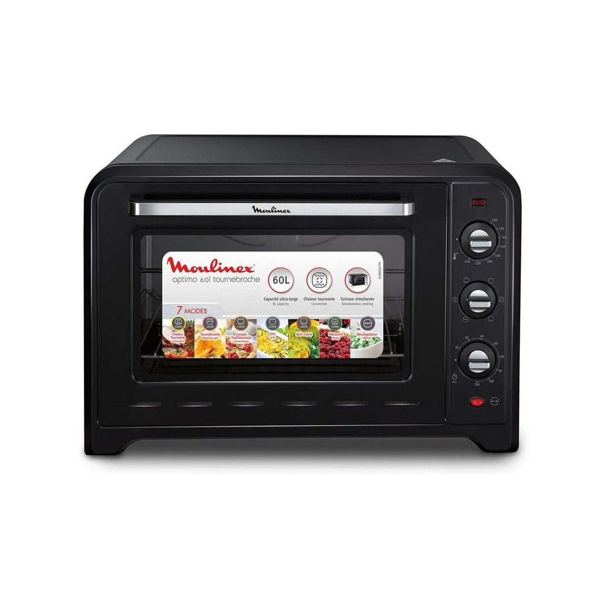MOULINEX OX4958 FORNO ELETTRICO OPTIMO 60LT 2200W CON GIRARROSTO NERO