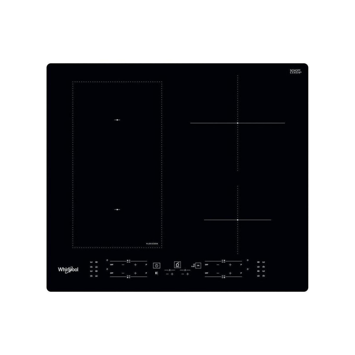 WHIRLPOOL WL B8160 NE PIANO COTTURA A INDUZIONE 60CM 4 ZONE COTTURA IN VETROCERAMICA NERO - WLB8160NE