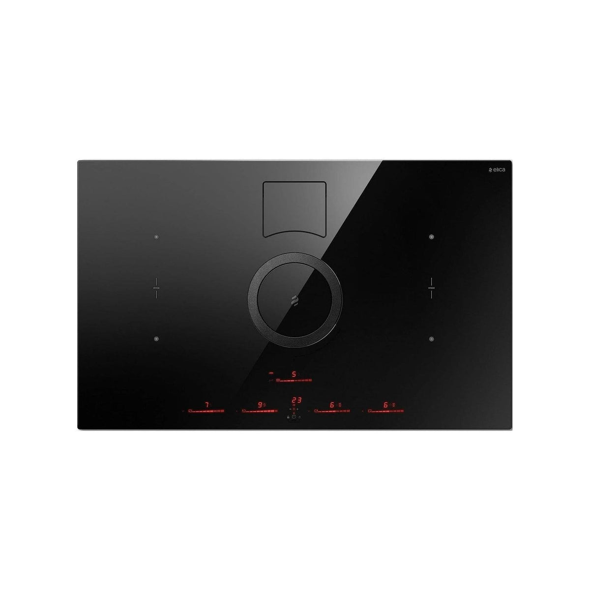 ELICA PRF0146210A NIKOLATESLA SWITCH BL/F/80 PIANO COTTURA A INDUZIONE CAPPA INTEGRATA FILTRANTE 80CM VETRO NERO - PROMO