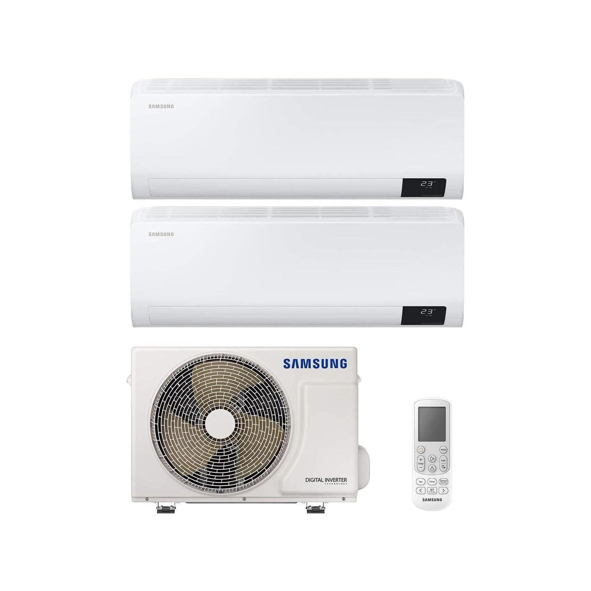 SAMSUNG AJ040TX2535KITLUZONS2 CLIMATIZZATORE A PARETE DUAL SPLIT 9000+12000BTU CLASSE A+++/A++