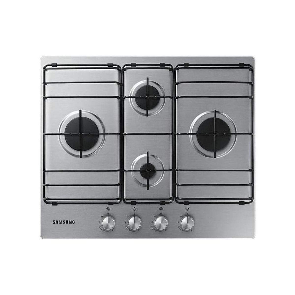 SAMSUNG NA64H3110BS PIANO COTTURA DA INCASSO 60CM 4 FUOCHI A GAS GRIGLIE SMALTATE COLORE INOX